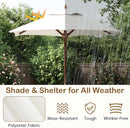 Olakids Kids Picnic Table, Outdoor Wooden Bench Set with Removable Cushions Adjustable Foldable Umbrella