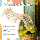 Olakids Pikler Triangle Set 7 in 1 Climbing Toys for 1-3 Inside Foldable Wood Montessori Jungle Gym
