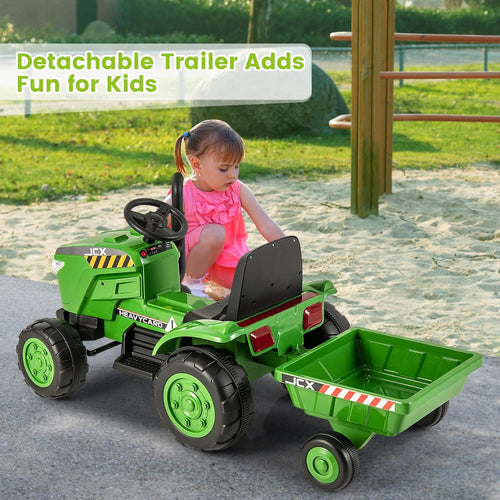 OLAKIDS 12V Kids Ride on Tractor, Battery Powered Motorized Electric Car for Boys Girls