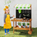 OLAKIDS Mud Kitchen, Outdoor Play Kitchen with Drawing Board, Real Water Flow, Removable Sink, Storage, Cooking Accessories,for Boys Girls Ages 3+