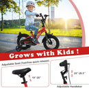 Olakids Kids Bike 12-18 Inch with Training Wheels, Dual Brakes, Adjustable Seat & Handlebar for Boys Girls