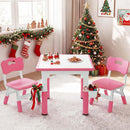 Olakids Kids Table and 2 Chair Set Children Furniture for Arts Crafts Learning Drawing