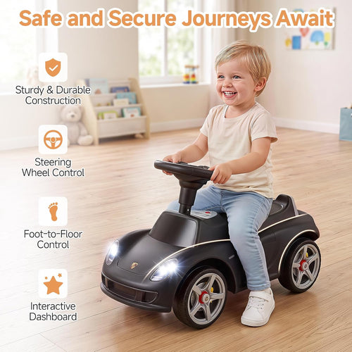 OLAKIDS Licensed Push Car for Toddlers, Foot to Floor Ride on Toy for Boys Girls 1.5-5 Years