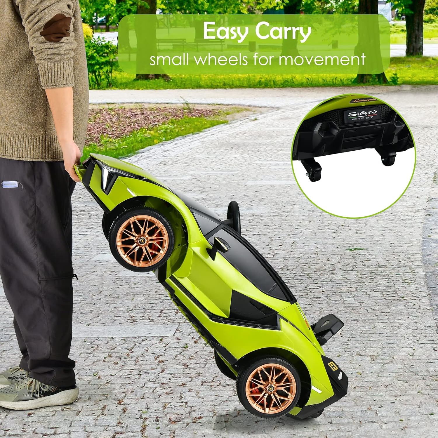 OLAKIDS Licensed Lamborghini SIAN 12V Kids Ride on Car, Toddler Electric Vehicle