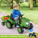 OLAKIDS 12V Kids Ride on Tractor, Battery Powered Motorized Electric Car for Boys Girls