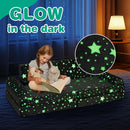INFANS Modular Kids Play Couch, 8 PCS Fluorescent Toddler Creative Sectional Fort Building Sofa for Playroom, Bedroom