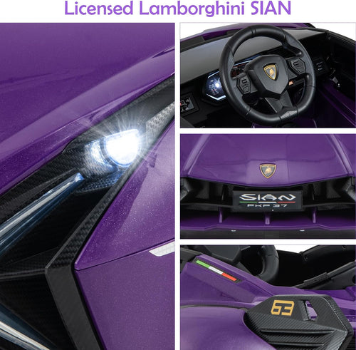 OLAKIDS Licensed Lamborghini SIAN 12V Kids Ride on Car, Toddler Electric Vehicle