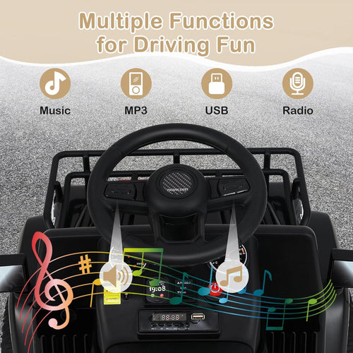 OLAKIDS Ride on Car for Toddlers, 6V Kids Jeep Truck Electric Vehicle Battery Powered ATV  Boys Girls 3-8 Years