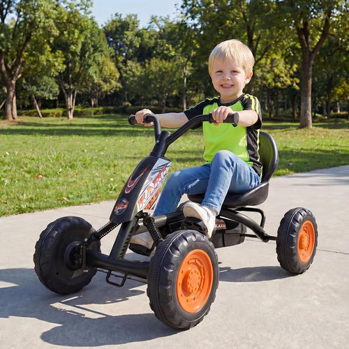 OLAKIDS Go Kart Outdoor 4 Wheel Ride On Pedal Car for Boys & Girls