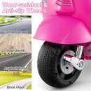 Licensed Vespa Scooter Kids Motorcycle by OLAKIDS, 6V Ride on Electric Motorcycle with Training Wheels