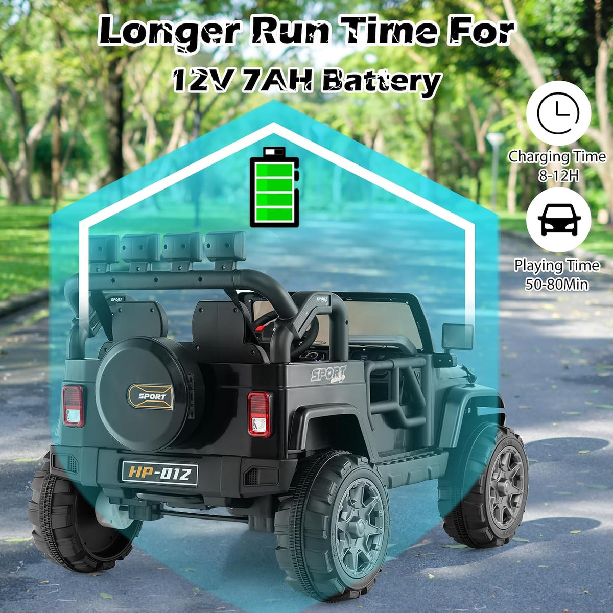 OLAKIDS 2 Seater Ride on Truck, 12V Battery Powered Electric Vehicle for Kids with Remote Control