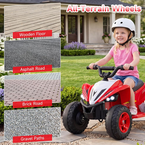 OLAKIDS 12V Kids ATV Quad, Electric Vehicle Battery Powered Ride On Toys for Boys Girls Ages 3+