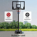 OLAKIDS Basketball Hoop Outdoor, Portable 3.3-7 FT Height Adjustable Goal System
