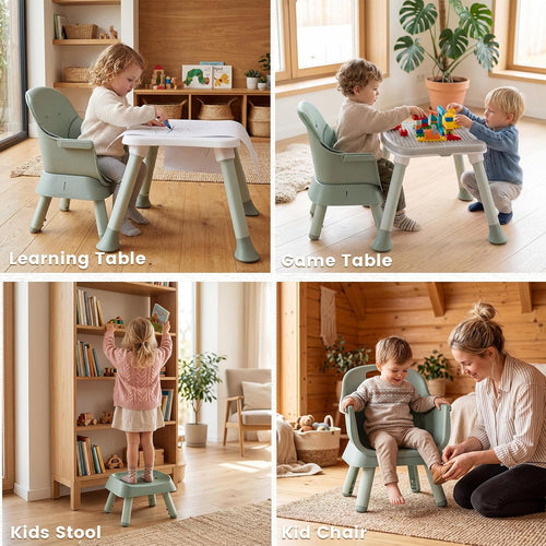 INFANS 8 in 1 Baby High Chair, Convertible Highchair for Babies and Toddlers, Infant Dining Booster Seat