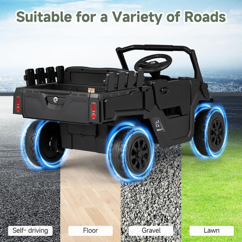 OLAKIDS Ride on Dump Truck, 12V Kids Electric Car with Remote Control  for Toddlers 3+ Years