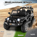 OLAKIDS 2 Seater Ride on Truck, 12V Battery Powered Electric Vehicle for Kids with Remote Control