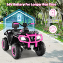 OLAKIDS 24V 2 Seater Ride on ATV 4 Wheeler Off-Road Electric Toy Car for Big Kids, Grass