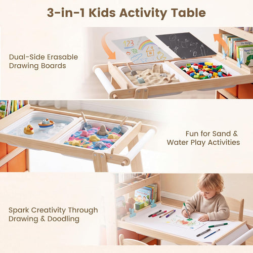 Olakids Sensory Table and Chairs Set for Toddlers