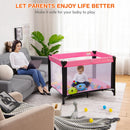 Portable Playard with 50pcs Ball Pit Balls Playpen Activity Center INFANS