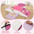 Olakids Climbing Toys for Toddlers, 6 Pieces Baby Foam Blocks Soft Play Set with PU Leather