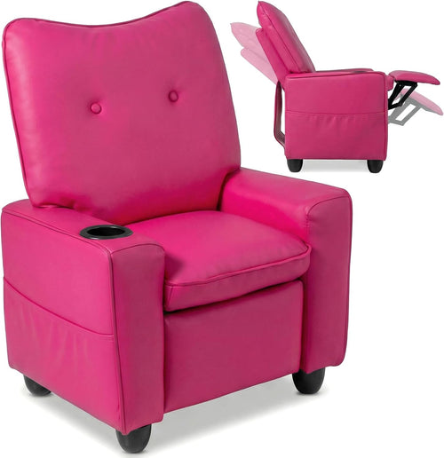 OLAKIDS Toddler Lounge Chair PU Leather Toddler Reclining Couch for Children Boys Girls
