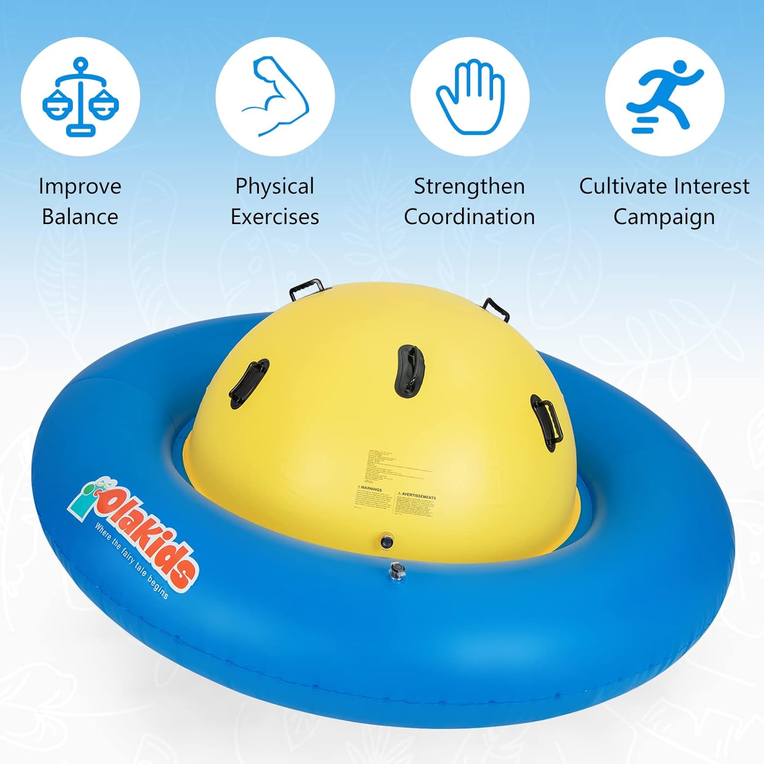 Olakids 8FT Inflatable Dome Rocker Bouncer Outdoor Kids Seesaw & Play ...