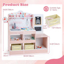 OLAKIDS Doctor Playset Wooden Pretend Medical Station Activity Center Toy Set for Toddler