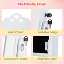 OLAKIDS Kids Jewelry Armoire Cabinet, 360° Swivel Lockable Standing Makeup Organizer
