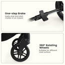 INFANS 2 in 1 Baby Stroller, Convertible Stroller with Reversible Seat Adjustable Backrest Canopy One Hand Fold
