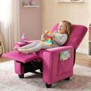 OLAKIDS Kids Recliner, Toddler Lounge Chair with Adjustable Backrest Footrest Cup Holder Side Pockets