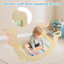 OLAKIDS Climbing Arch for Toddlers 5 in 1 Wooden Indoor Kids Climber Rocker Montessori Sensory Table