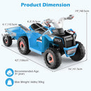 OLAKIDS 6V Kids ATV with Removable Trailer, Forward Backward Function, Widened & Wear-Resistant Wheels, Ride On Toy for Toddlers