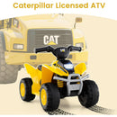 Licensed Caterpillar Kids ATV by OLAKIDS, 6V 4 Wheeler Battery Powered Motorized Quad with LED Headlight Horn for Boys Girls Ages 1.5-3