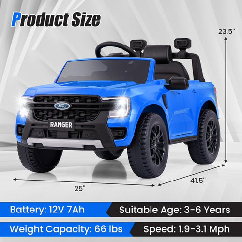 OLAKIDS Licensed Ford Ranger Ride on Car for Kids by OLAKIDS, 12V Electric Vehicle