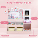 OLAKIDS Doctor Playset Wooden Pretend Medical Station Activity Center Toy Set for Toddler