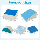 Olakids Climbing Toys for Toddlers, 6 Pieces Baby Foam Blocks Soft Play Set with PU Leather