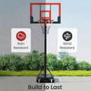 OLAKIDS Basketball Hoop Outdoor, Portable 3.3-7 FT Height Adjustable Goal System
