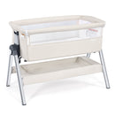 INFANS Baby Bassinet Bedside Crib, Newborn Sleeping /Large Storage Basket, Adjustable Heights & Angle, Easy Moving Bed Side