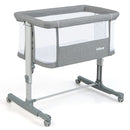 INFANS 3 in 1 Baby Bassinets, Bedside Sleeping for Newborn, Folding Crib with Mattress, Easy to Assemble Cradle