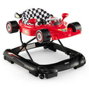 INFANS Foldable Baby Walker, Toddler Activity Center Leaning-Seated Walk-Behind with Steering Wheel, Adjustable Height