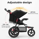INFANS Jogging Stroller, Jogger Travel System with Shock Absorbing Suspension Dining Plate Cup Holder Adjustable Backrest