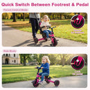 OLAKIDS 9-in-1 Foldable Toddlers Tricycle, Converts Stroller to Balance Bike with Adjustable Push Handle for 1-6 Years