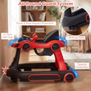 INFANS 6-in-1 Baby Walker, Converts Push Car to Bouncer, Rocker with Music, Lights, Adjustable Height & Speed, Activity Center, Canopy for 7-18 Months