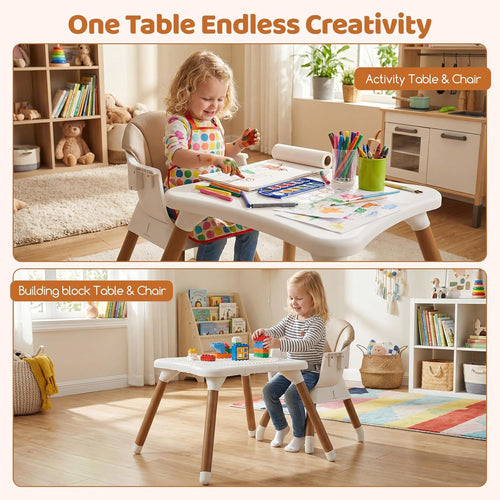 INFANS Baby High Chair 9 in 1 Convertible Highchair for Babies and Toddlers