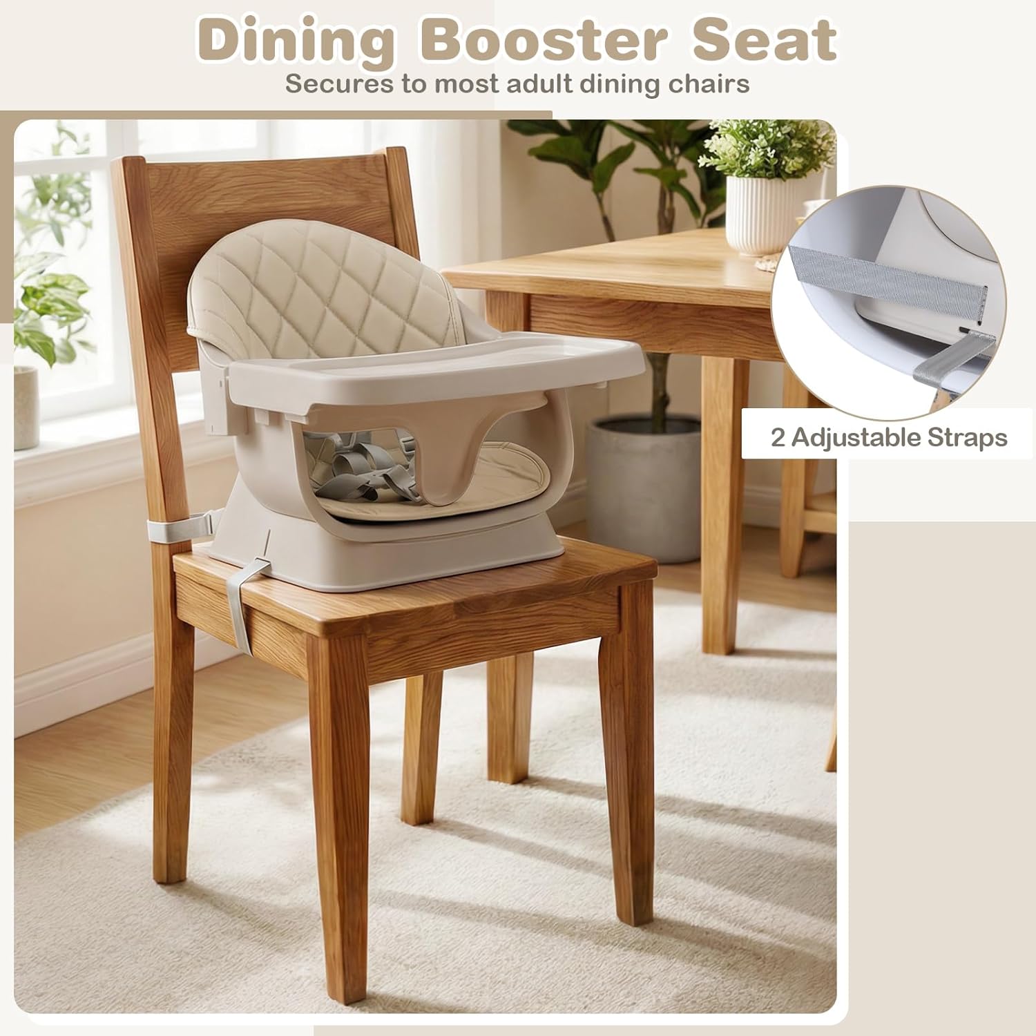 INFANS Baby High Chair 6 in 1 Wooden Convertible Highchair for Babies and Toddlers