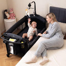 INFANS 4-in-1 Baby Bassinet-Pack & Play Convertible, Bedside Crib with Diaper Changer, Mattress & Hanging Toys