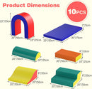 Olakids Toddler Climbing Toys Indoor, 10 Pieces Baby Foam Blocks Soft Play Set with PU Leather for 1+ Years