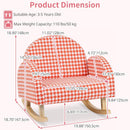 OLAKIDS Toddler Rocking Chair, Plush Kids Armchair with Wooden Frame & Anti-Tipping Design
