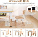 Olakids Kids Table & Chair Set, Height Adjustable, Graffiti Desktop, Storage, for Learning & Drawing