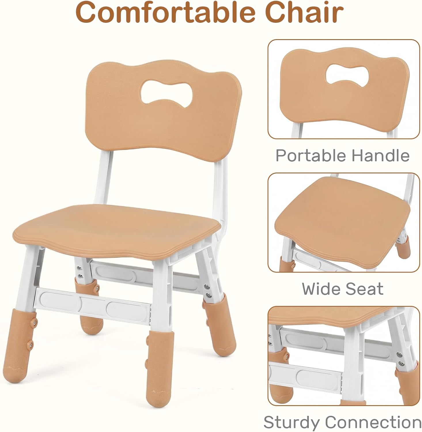 Olakids Kids Table & Chair Set, Height Adjustable, Graffiti Desktop, Storage, for Learning & Drawing